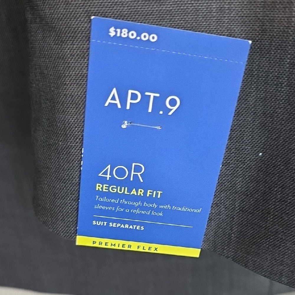 🆕️ Apt. 9 Gray Blazer Regular Fit 40R NWT NWT - image 3